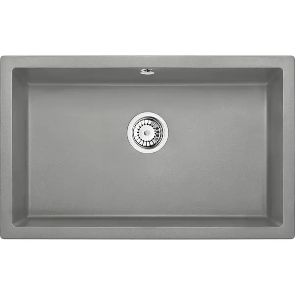 Chiuveta bucatarie compozit sub blat gri mat 80 cm Deante Corda