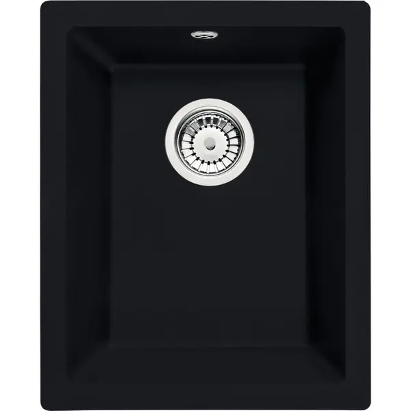 Chiuveta bucatarie compozit sub blat negru mat 38 cm Deante Corda