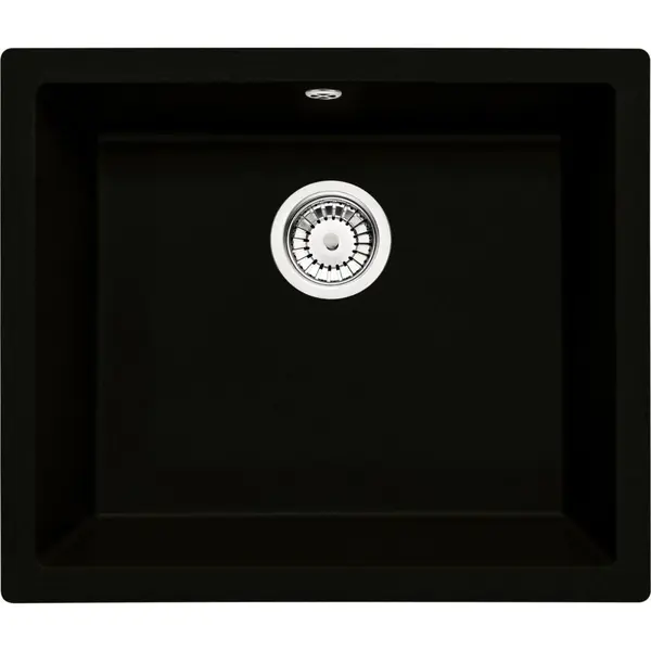 Chiuveta bucatarie compozit sub blat negru mat 55 cm Deante Corda
