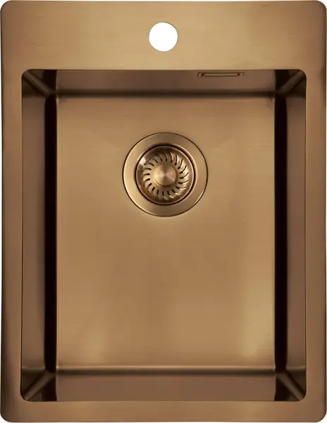 Chiuveta bucatarie din inox, bronz, 50.5x39 cm, Deante Olfato Precious