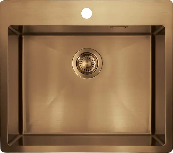 Chiuveta bucatarie din inox, bronz, 55x50.5 cm, Deante Olfato Precious