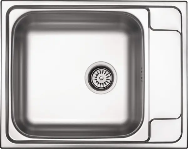 Chiuveta bucatarie din inox, cu picurator, 63x50 cm, otel, Deante Soul