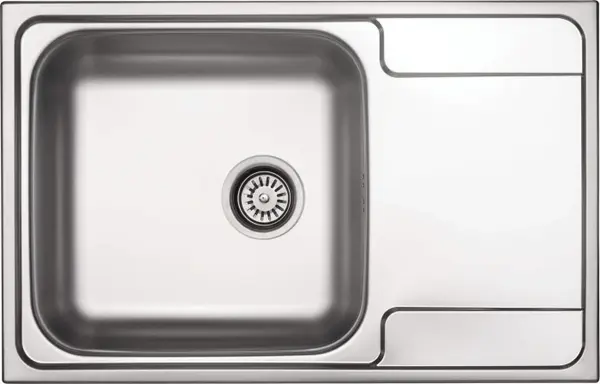 Chiuveta bucatarie din inox, cu picurator, 79x50 cm, otel, Deante Soul