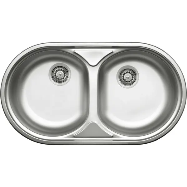 Chiuveta bucatarie doua cuve inox cu picurator crom leinen Deante Duet
