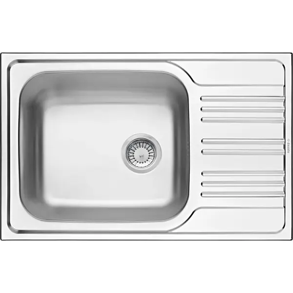 Chiuveta bucatarie inox cu picurator crom leinen, 78x50 cm, Deante Xylo