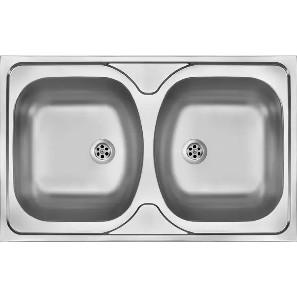 Chiuveta bucatarie inox doua cuve crom satin Deante Tango 200