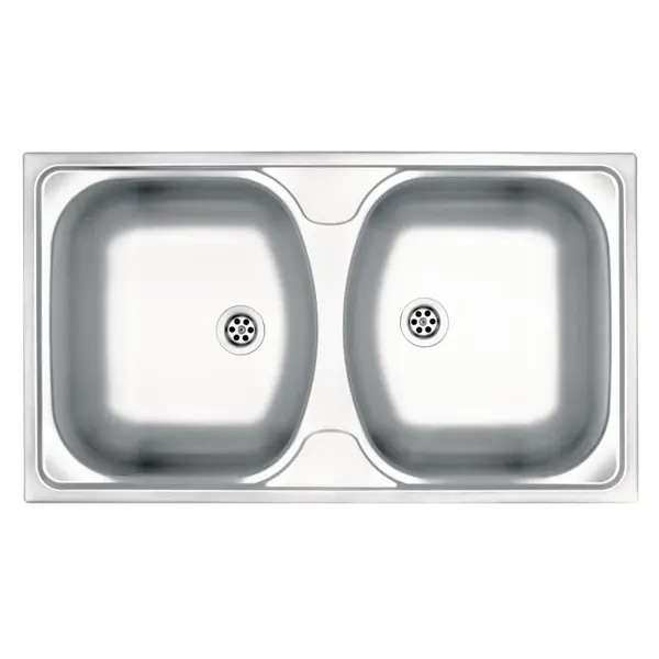 Chiuveta bucatarie inox doua cuve crom satin Deante Techno 200