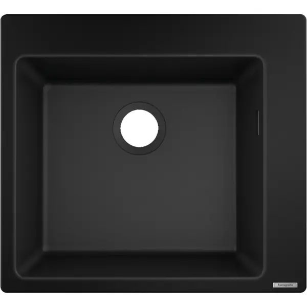 Chiuveta bucatarie neagra, patrata SilicaTec Hansgrohe 43312170