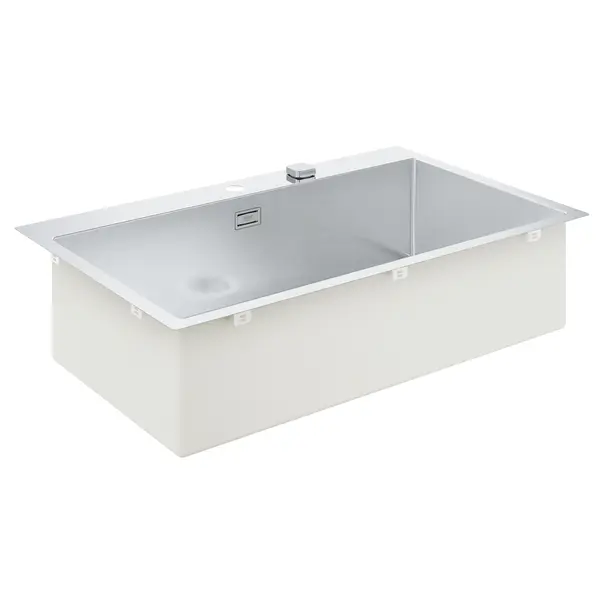 Chiuveta de bucatarie Grohe K800 31584SD1, montare in/pe blat, 84.6 x 51 cm, 1 cuva, evacuare automata, Inox satinat