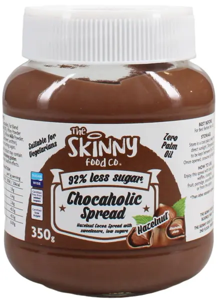 Chocaholic Skinny Spread, Chocolate Hazelnut, 350 g, Skinny Food Co