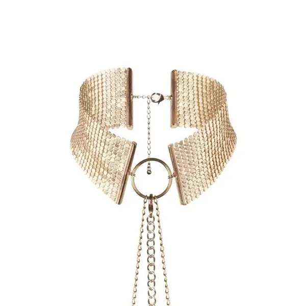 Choker din plasă metalică cu lanț reglabil BIJOUX - Desir metallique, pentru femei, gold