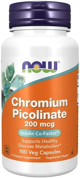 Chromium Picolinate, 200 mcg, 100 capsule, Now