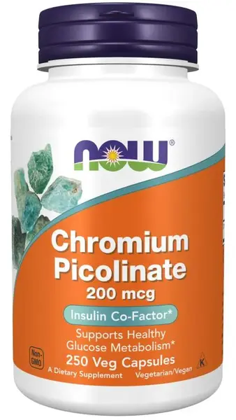Chromium Picolinate, 200 mcg, 250 capsule, Now