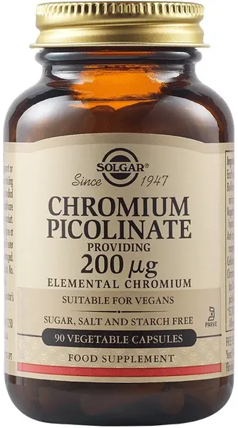 Chromium Picolinate, 200 mcg, 90 capsule, Solgar