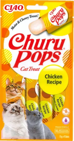 Churu Pops Recompensa Suculenta cu Pui fara cereale- 4 x 15 g