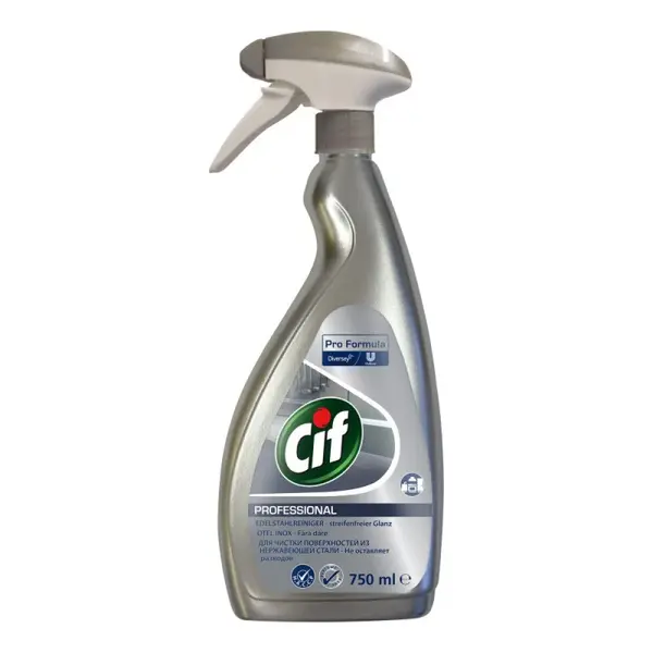 Cif Solutie pentru Otel si Inox, cu pompa, 750 ml, Professional