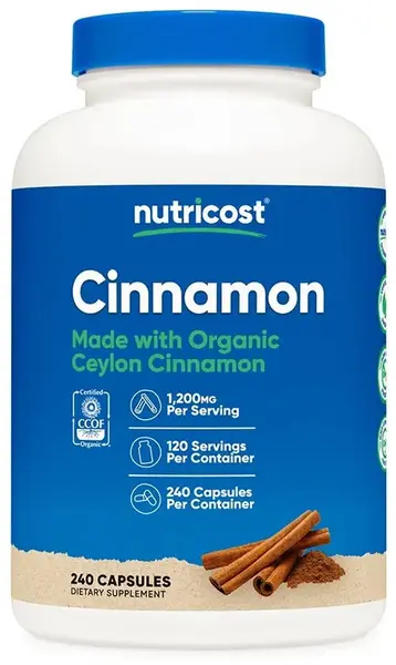 Cinnamon, 240 capsule , Nutricost