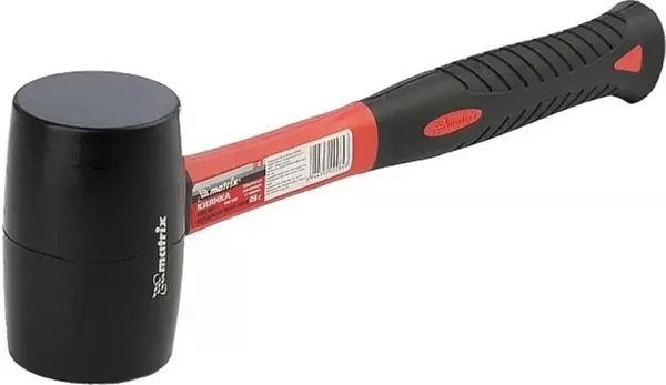 Ciocan de cauciuc MTX - 450 g, mâner din fibră de sticlă, cauciuc negru
