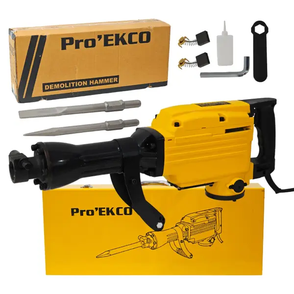 Ciocan demolator electric DDT- Pro, EKCO 65A , 2600W, profesional, pentru demolari grele