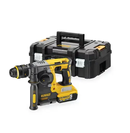 Ciocan rotopercutor cu acumulator DeWALT DCH274P2T-QW, XR Li-Ion 18V 2x5.0Ah (Galben/Negru)