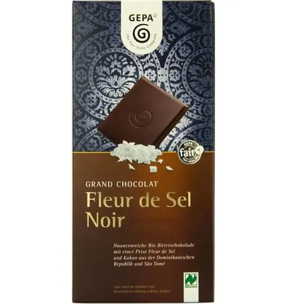 Ciocolata Bio neagra Fleur de Sel Noir,100 g