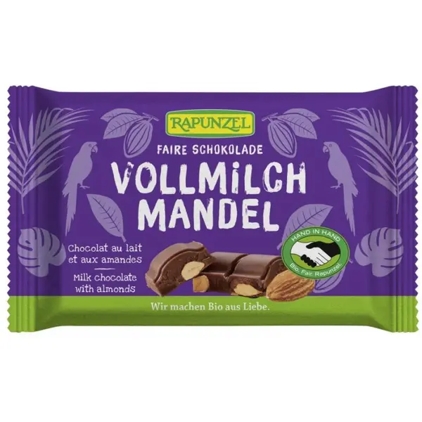 Ciocolata cristalino cu lapte integral migdale intregi, eco - 100 g