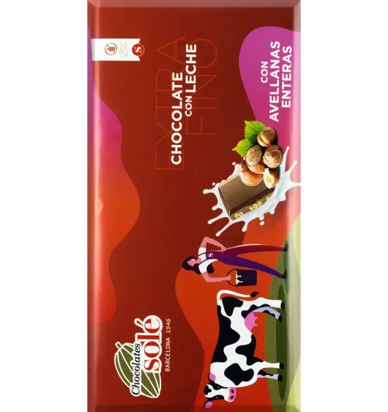 Ciocolata cu lapte si alune de padure, 30% cacao, 150g Chocolates