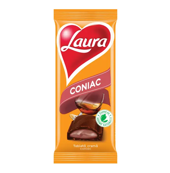 Ciocolata Laura cu crema de coniac 92 g Ciocolata Laura cu crema de coniac 92 g