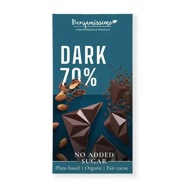 Ciocolata neagra 70%, bio, 60g, Benjamissimo