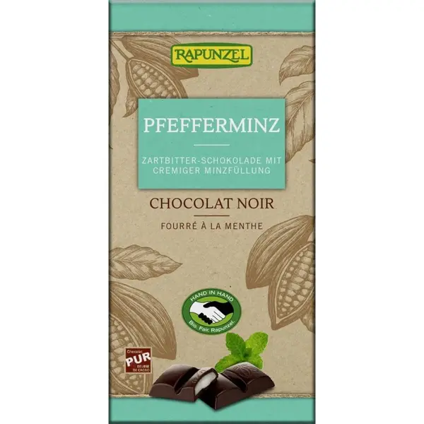 Ciocolata neagra cu crema de menta, eco - 100 g