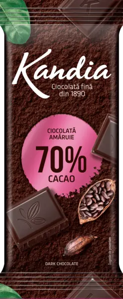 Ciocolata neagra Kandia 70% cacao 80g Ciocolata neagra Kandia 70% cacao 80g