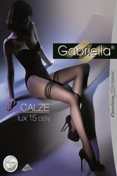 Ciorapi banda adeziva Calze Lux, Gabriella (Culoare: Ivoar, Marime dres: 1/2)