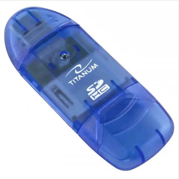 Cititor Card USB Esperanza Titanum TA101B, SD, Albastru
