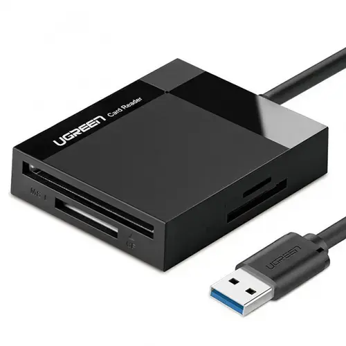 Cititor Card USB UGREEN CR125 30333, USB 3.0 SD / micro SD / CF / MS, Negru