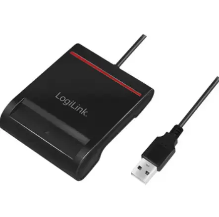 Cititor carduri cip smart card ID LogiLink, USB 2.0A (Negru)