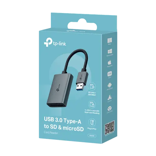 Cititor carduri UA430, USB-A 3.0 la SD/microSD, UHS-I - TP-Link UA430