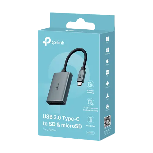 Cititor carduri UA430C, USB 3.0 Type-C la SD/microSD, UHS-I - TP-Link UA430C