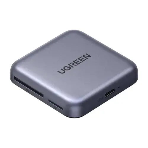 Cititor de carduri 3 in 1 Ugreen CM898, USB-C, 100W, SD/TF, magnetic (Gri)