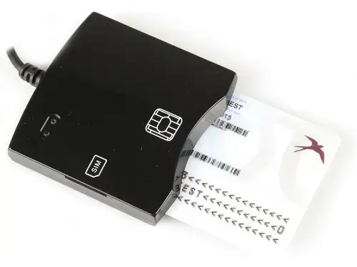 Cititor de carduri inteligente / sim Transcend EZ100PU-B-N68, USB (Negru)
