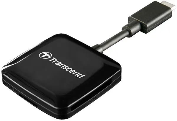 Cititor de carduri Transcend - RDC3, SD/microSD, USB-C, negru