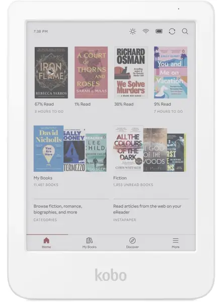 Cititor de cărți electronice Kobo - Clara Colour, 6'', 16GB, alb