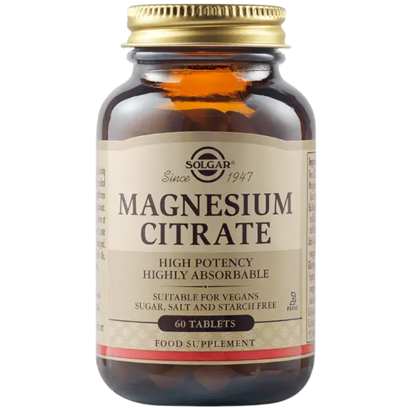 Citrat de magneziu 200mg, 60 tablete, Solgar
