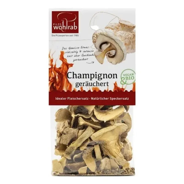 Ciuperci Champignon Bio, Afumate, 20 g, Pilze Wohlrab