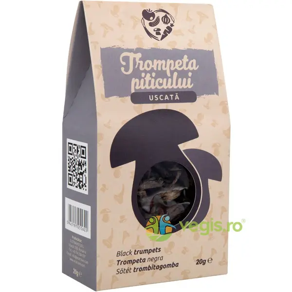 Ciuperci Trompeta Piticului Uscata fara Gluten 20g