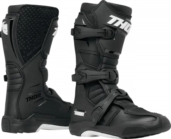 Cizme copii atv cross Thor Blitz XR, culoare negru alb marime 37