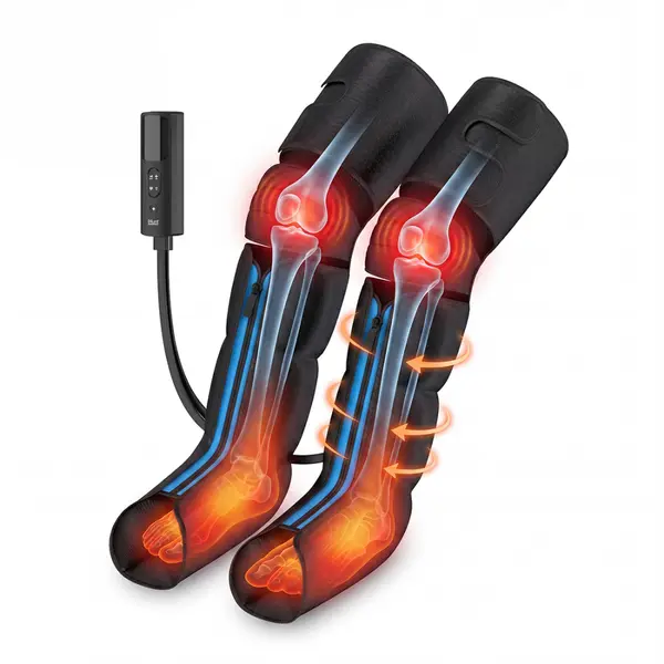 Cizme de presoterapie si drenaj limfatic iHunt SPA RecoveryBoots Pro, Aparat masaj compresie pneumatica picioare, Recuperare sportiva, Reincarcabil