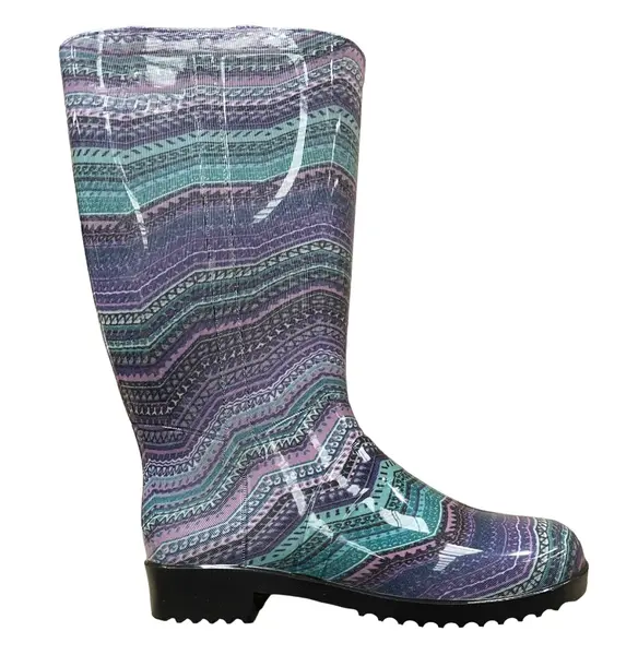 Cizme femei lungi multicolor marime 39-40 impermeabile pentru ploaie si gradina – protectie si design atractiv
