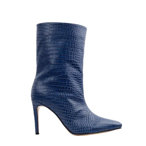 Cizme Ilona 20 Piele Embosata, Scurte, Blue Jeans - 36 / 8 cm