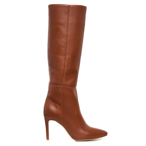 Cizme Milla Piele Naturala, Sub Genunchi, Maron-Caramel - 41 / 8 cm