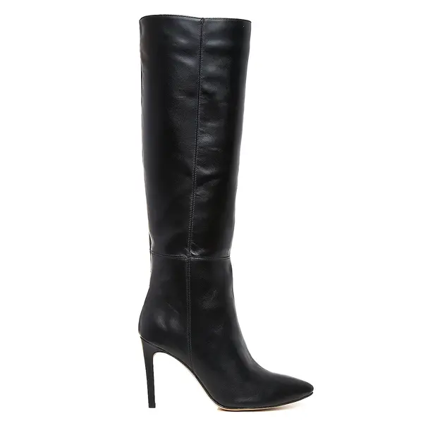 Cizme Milla Piele Naturala, Sub Genunchi, Negre - 35 / 8 cm